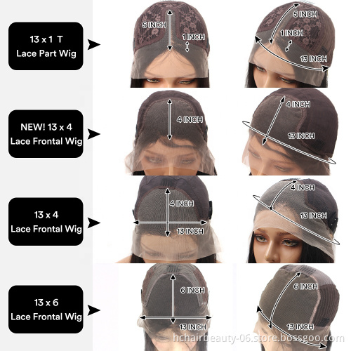 130% 150% 180% 250% 13X1 13X4 13x6 360 Lace Frontal Human Hair Wigs for Black Women with Best Price